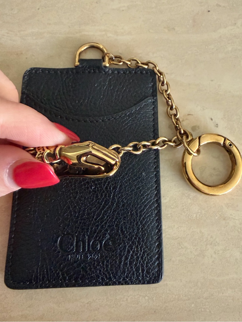 CHLOE Card Holder and chain